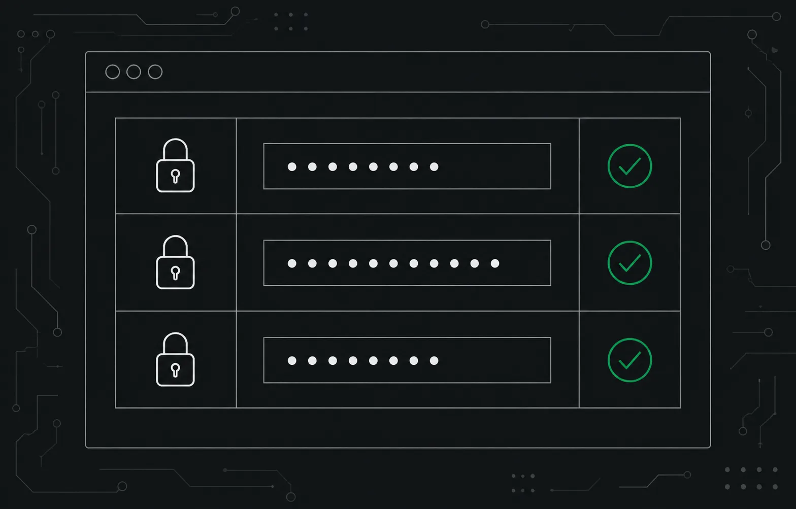 Illustration of protected site access details